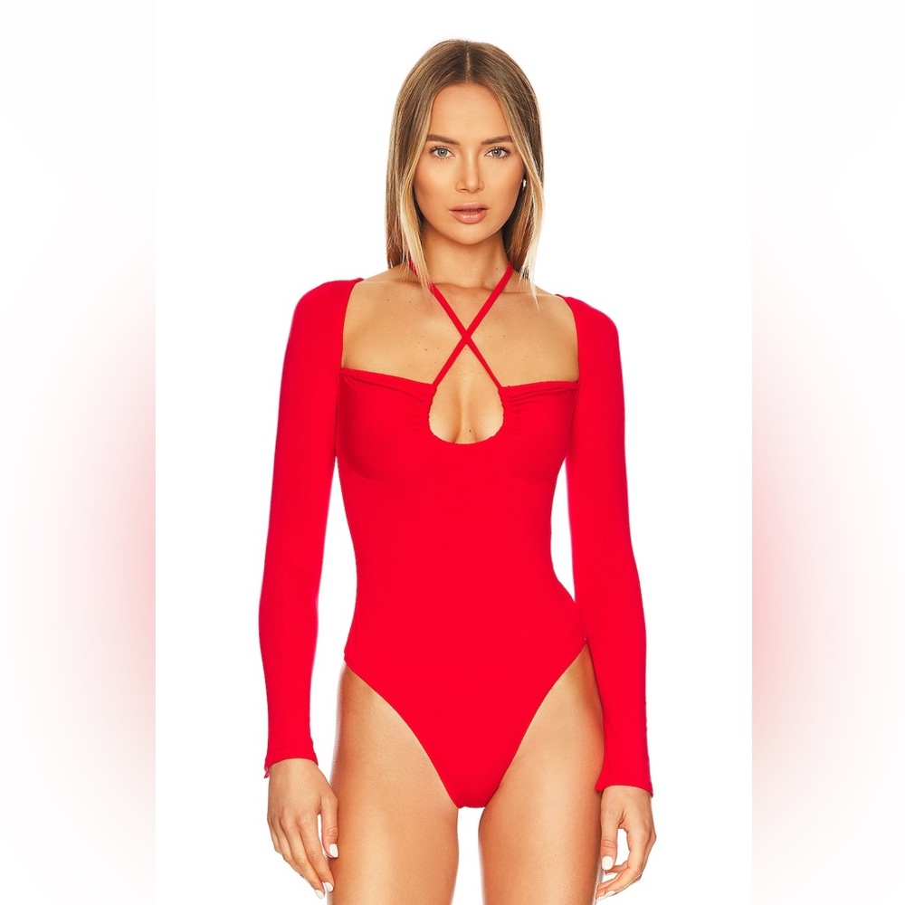 REVOLVE Superdown Storme long sleeve Bodysuit in Red